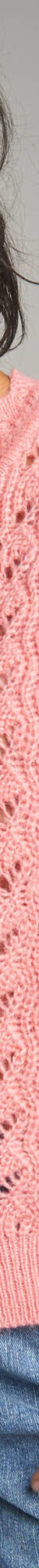 Gilet boutonné col montant, maille fantaisie (bois de rose) Gilet boutonné col montant, maille fantaisie (bois de rose)